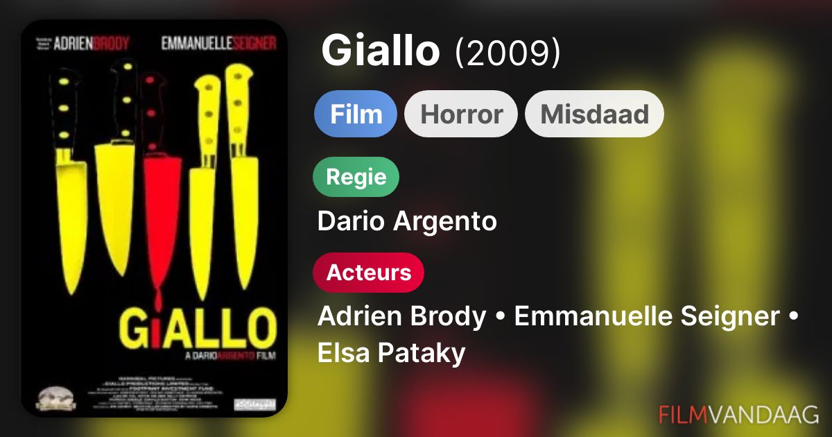 Giallo (film, 2009) FilmVandaag.nl