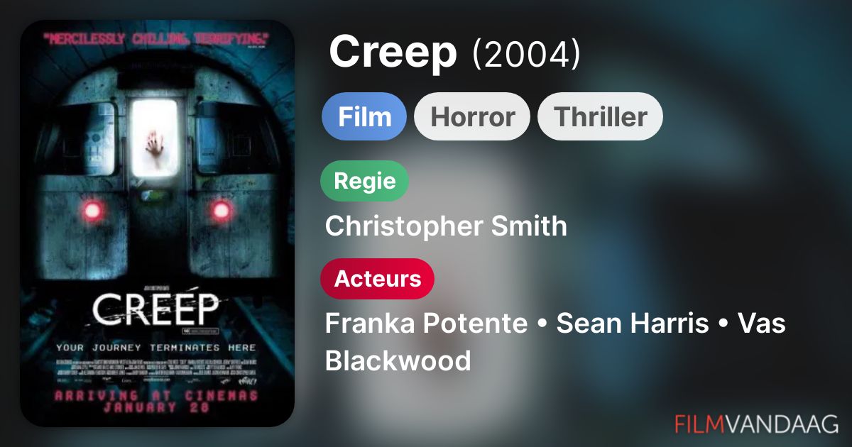 Creep Film Streaming Vf Creep (film, 2004) - FilmVandaag.nl