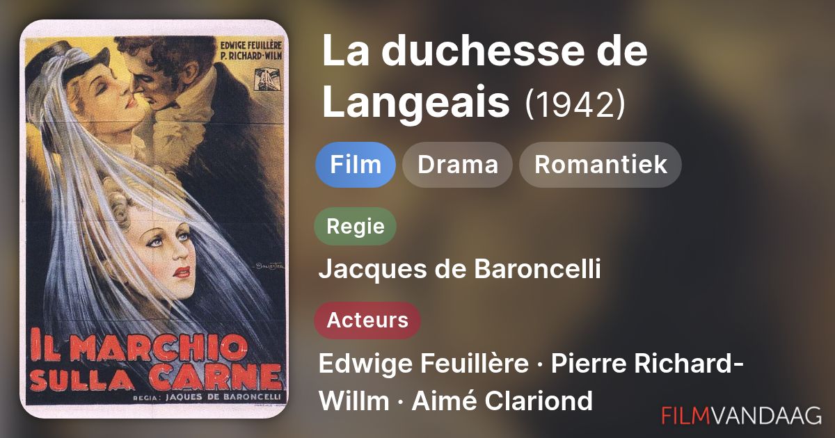 La duchesse de Langeais (film, 1942) - FilmVandaag.nl