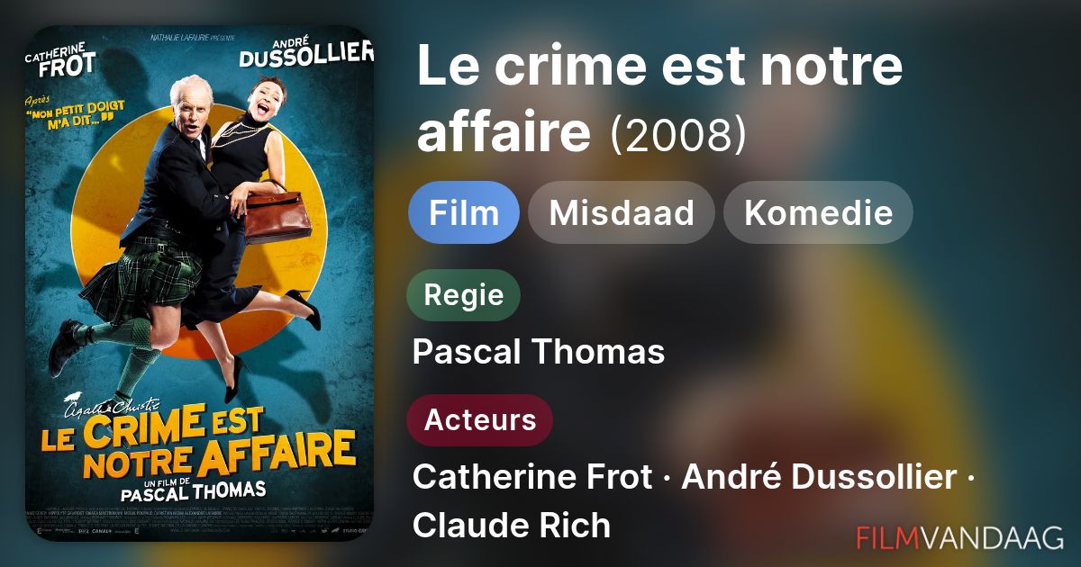Le crime est notre affaire (film, 2008) - FilmVandaag.nl