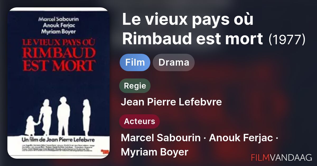 Le vieux pays où Rimbaud est mort (film, 1977) Nu Online Kijken