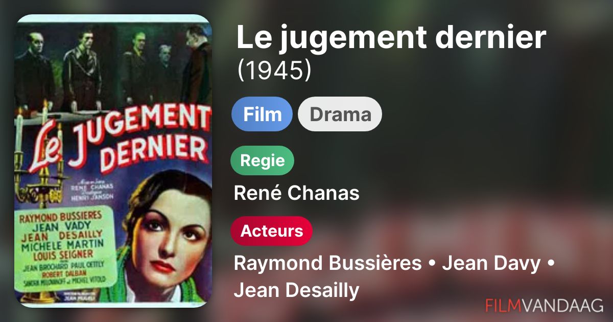 Le jugement dernier (film, 1945) FilmVandaag.nl