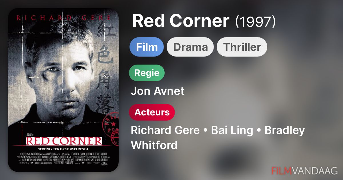 Red Corner (film, 1997) FilmVandaag.nl