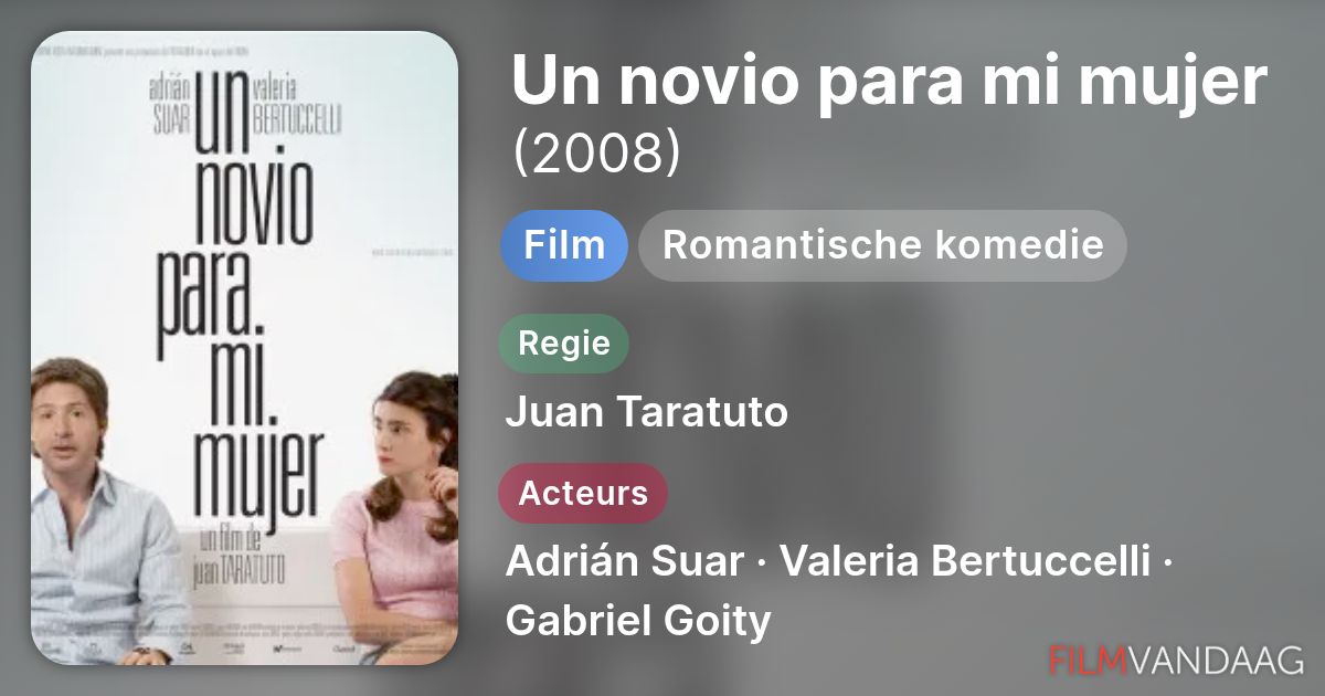 Un novio para mi mujer (film, 2008) - FilmVandaag.nl