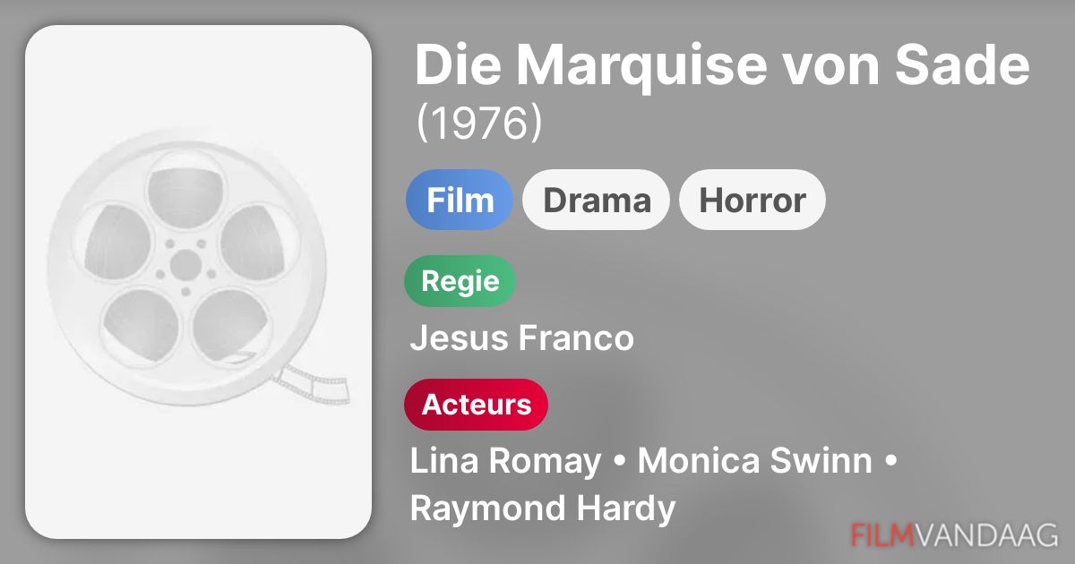 Die Marquise von Sade (film, 1976) FilmVandaag.nl