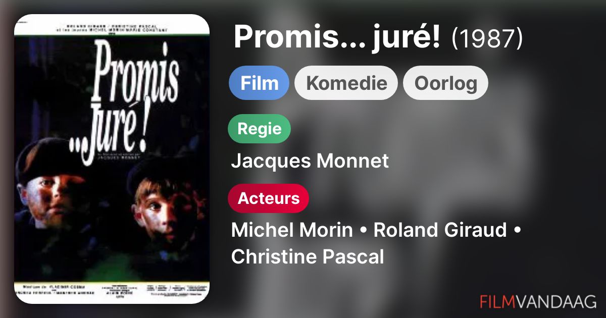 Promis... juré! (film, 1987) kopen op dvd of bluray FilmVandaag.nl