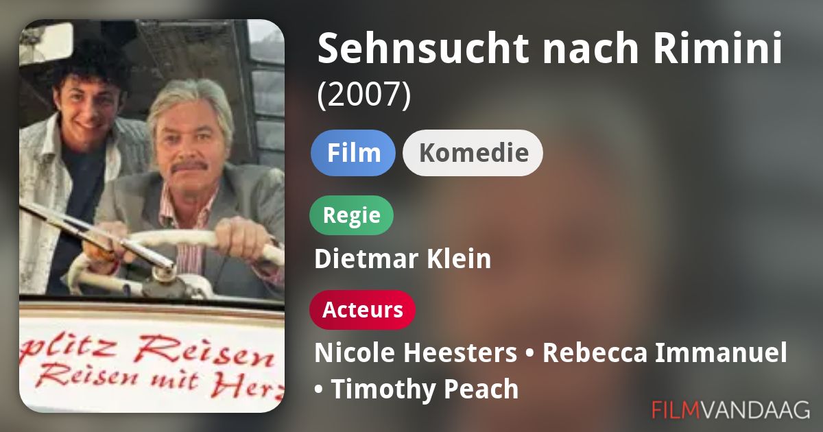 Sehnsucht nach Rimini (film, 2007) FilmVandaag.nl Sehnsucht nach Rimini (film, 2007) FilmVandaag.nl