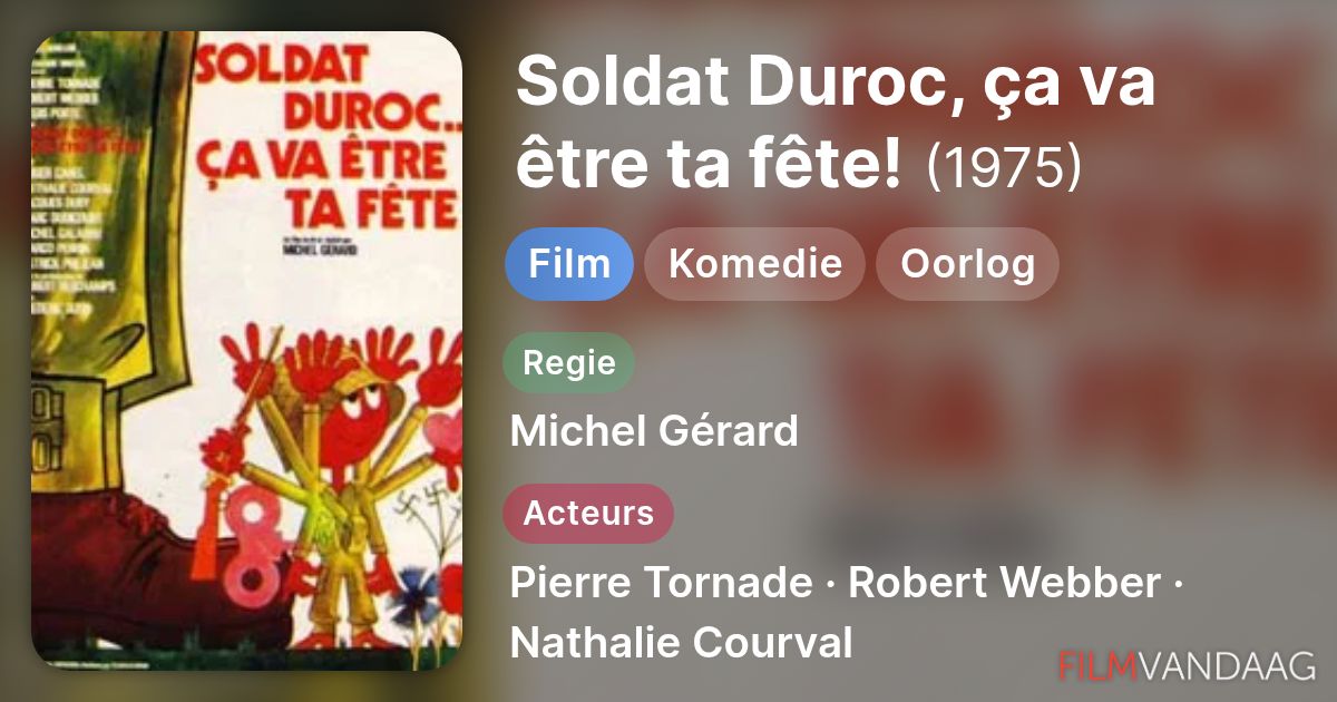 Soldat Duroc, ça va être ta fête! (film, 1975) - FilmVandaag.nl