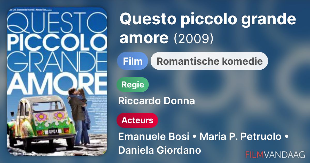 Questo piccolo grande amore (film, 2009) FilmVandaag.nl