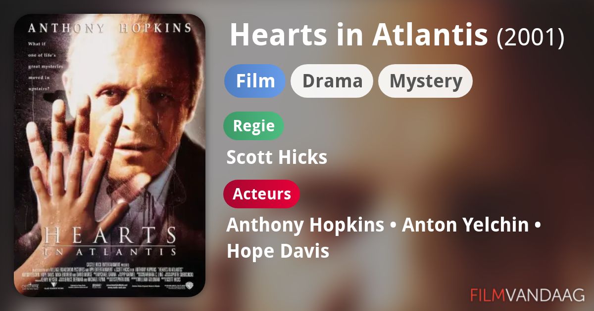 Hearts in Atlantis (film, 2001) FilmVandaag.nl Hearts in Atlantis (film, 2001) FilmVandaag.nl