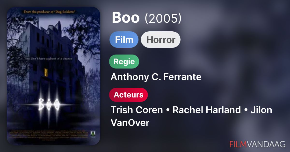 Boo (film, 2005) FilmVandaag.nl