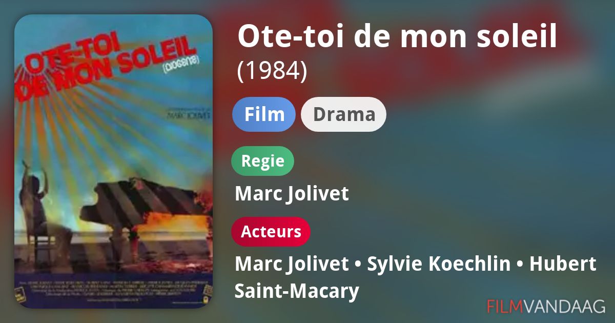 Otetoi de mon soleil (film, 1984) FilmVandaag.nl