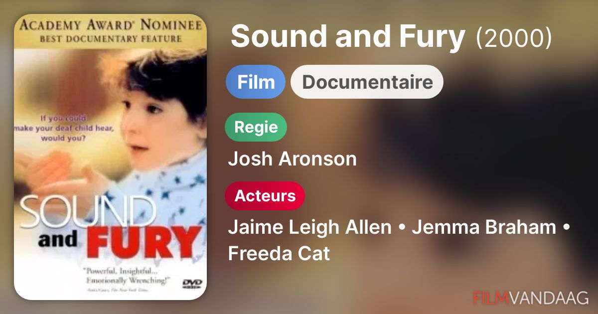 Sound and Fury (film, 2000) - FilmVandaag.nl
