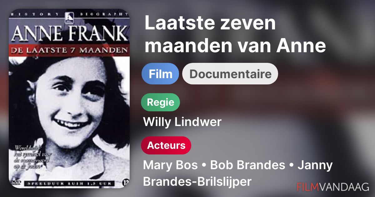 Laatste zeven maanden van Anne Frank (film, 1998) FilmVandaag.nl