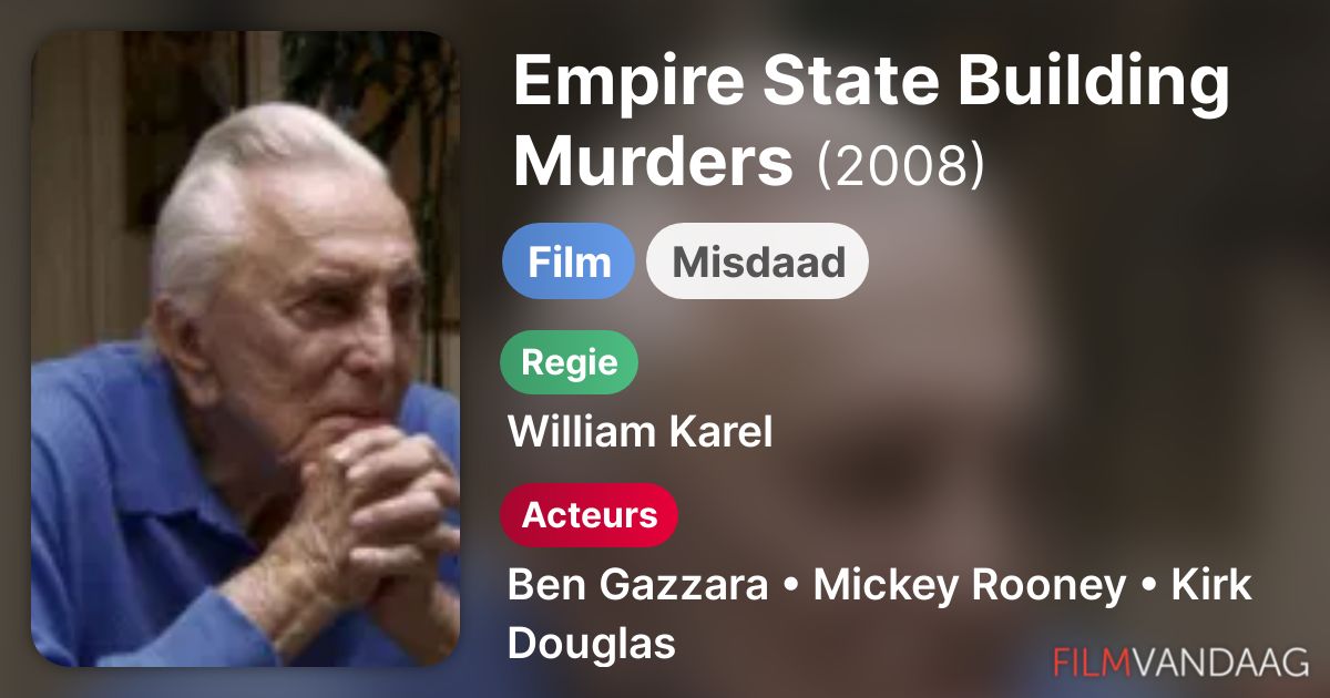 Alle acteurs in Empire State Building Murders (film, 2008) FilmVandaag.nl
