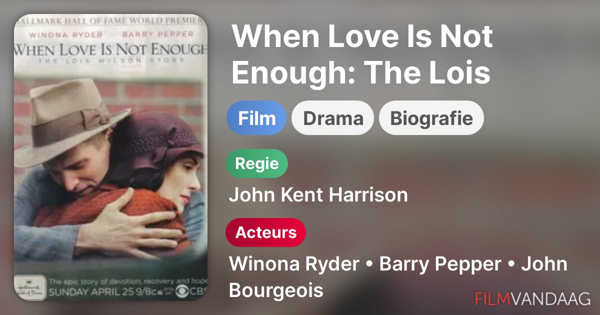 When Love Is Not Enough The Lois Wilson Story (film, 2010