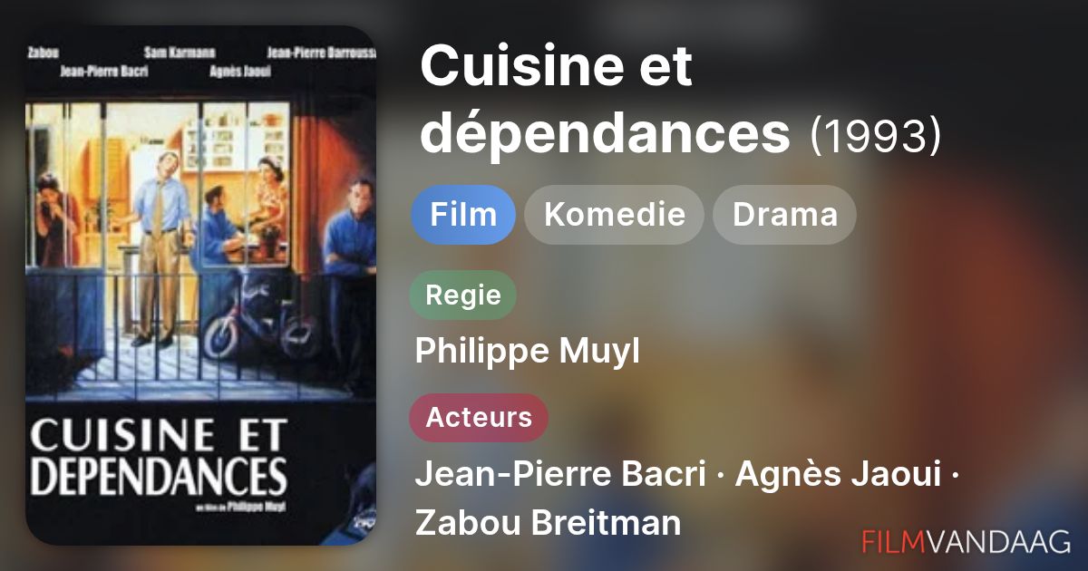 Cuisine et dépendances (film, 1993) - FilmVandaag.nl