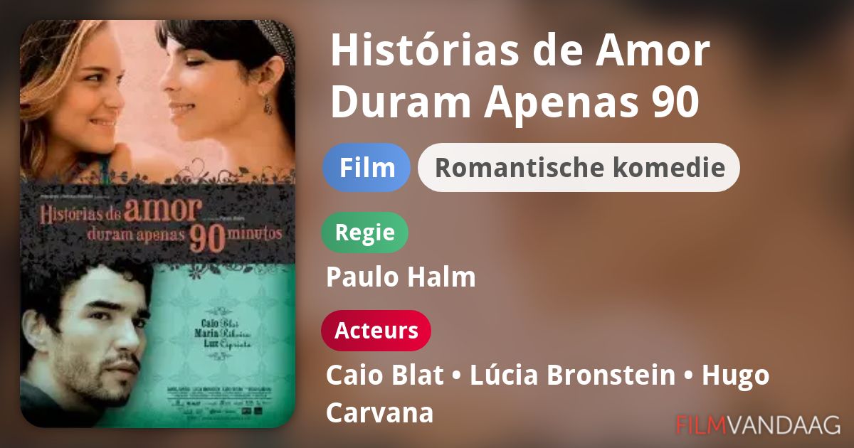 Histórias de Amor Duram Apenas 90 Minutos (film, 2009) FilmVandaag.nl Histórias de Amor Duram Apenas 90 Minutos (film, 2009) FilmVandaag.nl
