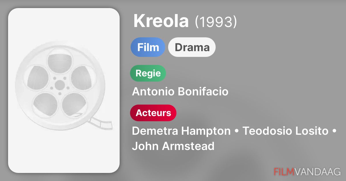 Kreola (film, 1993) - FilmVandaag.nl