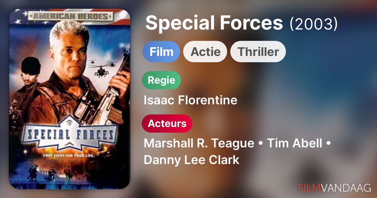 Special Forces (film, 2003) FilmVandaag.nl