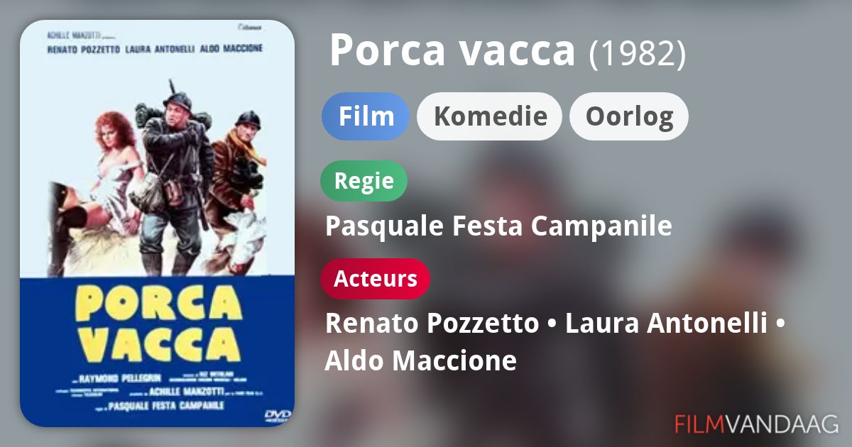 Porca vacca (film, 1982) FilmVandaag.nl Porca vacca (film, 1982) FilmVandaag.nl