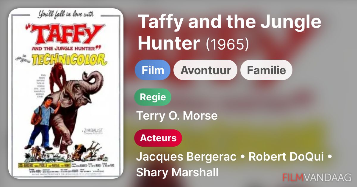 Taffy and the Jungle Hunter (film, 1965) FilmVandaag.nl
