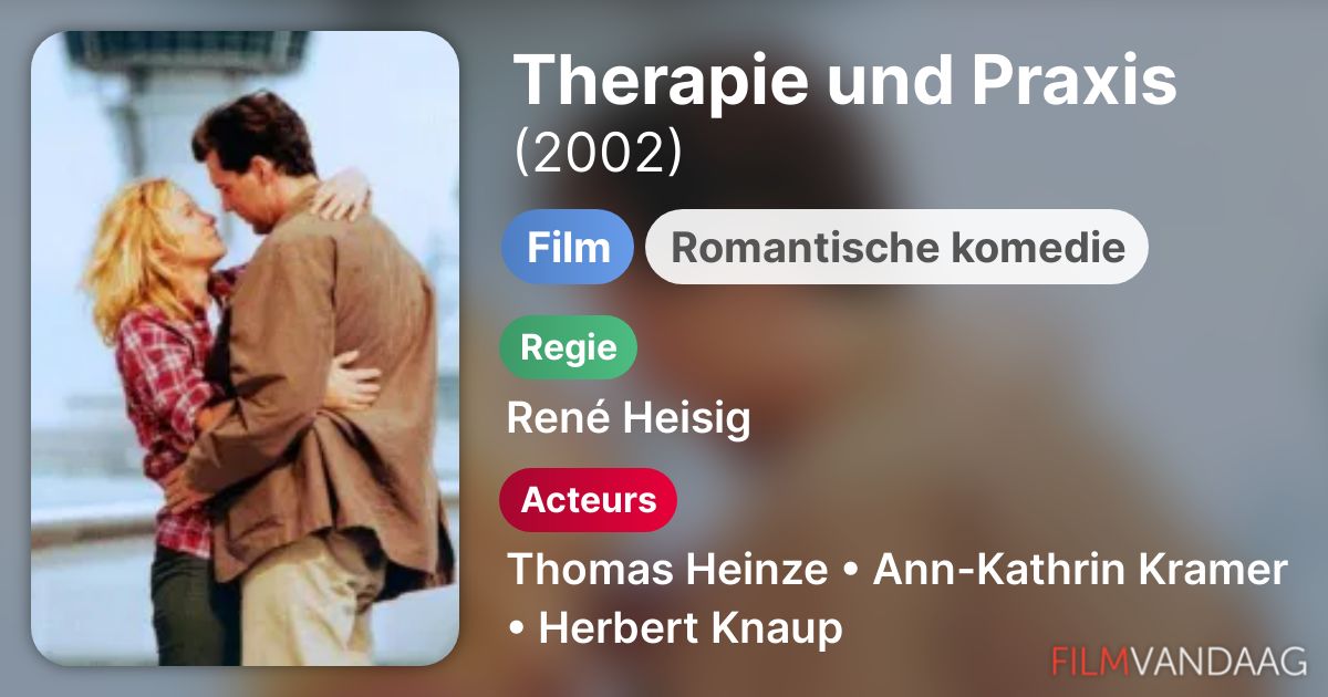 Therapie und Praxis (film, 2002) FilmVandaag.nl Therapie und Praxis (film, 2002) FilmVandaag.nl