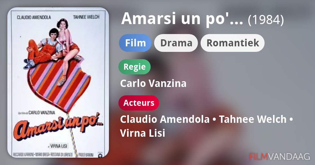Amarsi un po'... (film, 1984) FilmVandaag.nl