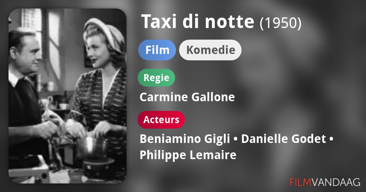 Taxi di notte (film, 1950) FilmVandaag.nl