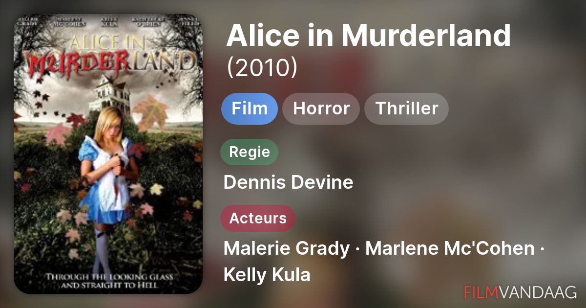 Alice in Murderland (film, 2010) kopen op dvd of blu-ray - FilmVandaag.nl