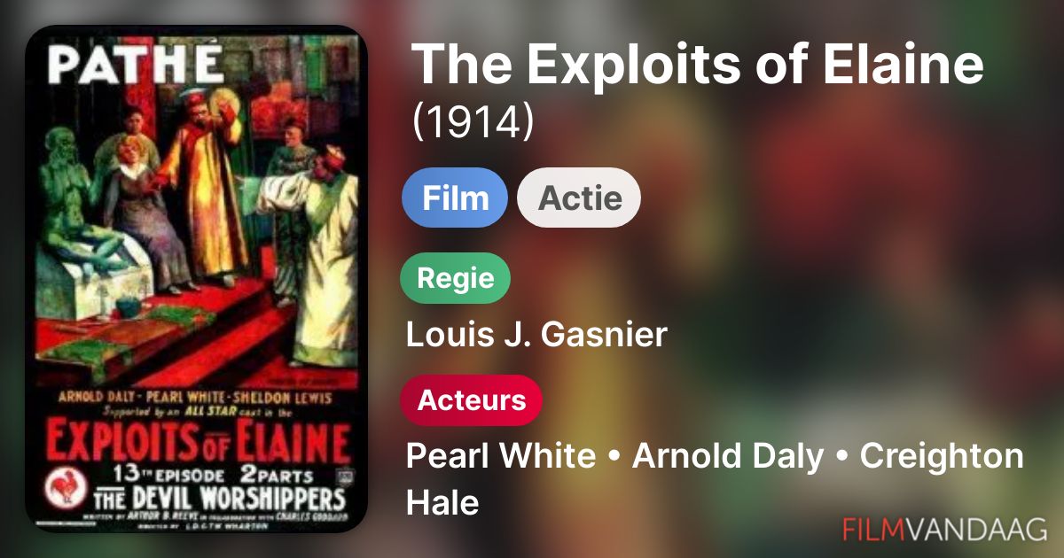 The Exploits of Elaine (film, 1914) kopen op dvd of bluray