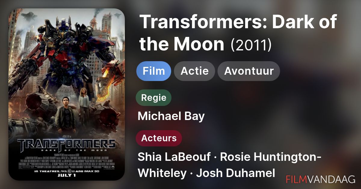 Transformers: Dark of the Moon (film, 2011) - FilmVandaag.nl
