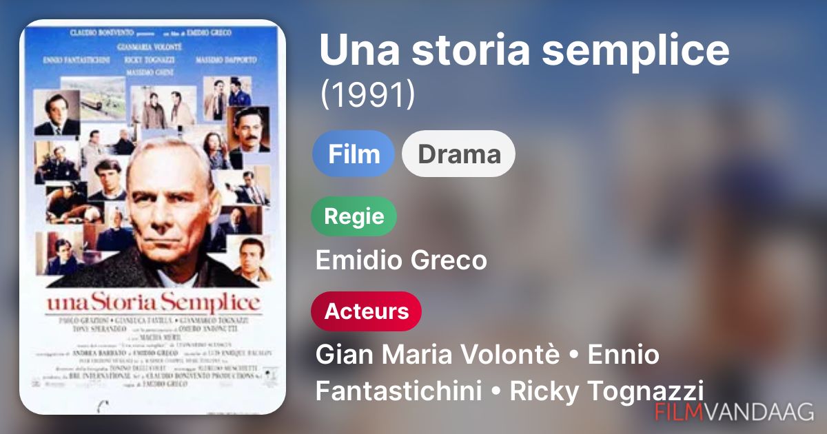 Una storia semplice (film, 1991) FilmVandaag.nl