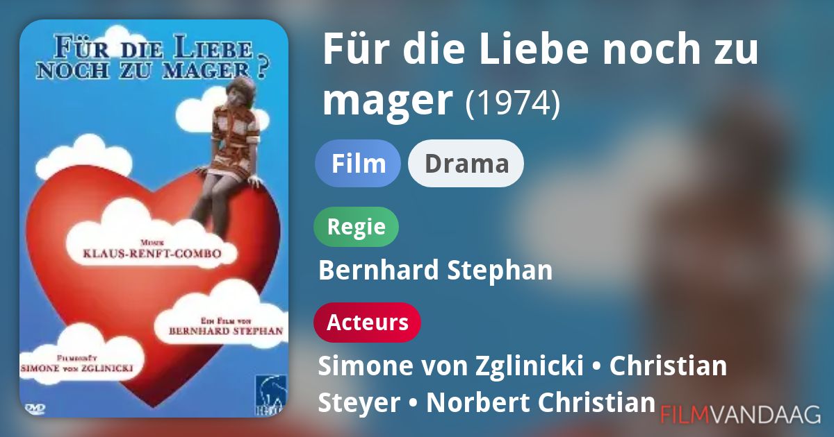 Für die Liebe noch zu mager (film, 1974) FilmVandaag.nl Für die Liebe noch zu mager (film, 1974) FilmVandaag.nl