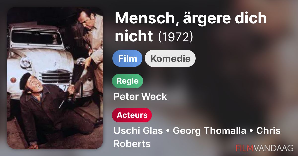 Mensch, ärgere dich nicht (film, 1972) Nu Online Kijken - FilmVandaag.nl