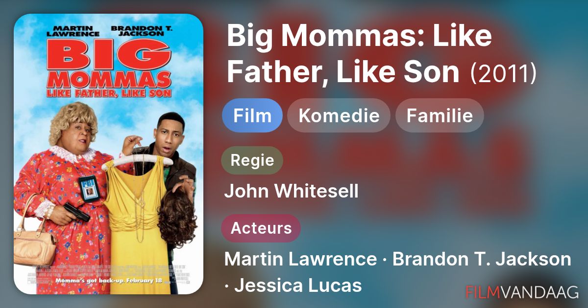 Big Mommas: Like Father, Like Son (film, 2011) - FilmVandaag.nl