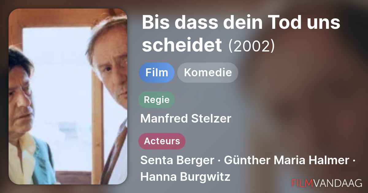Bis Das Glück Uns Scheidet Ganzer Film Deutsch Bis dass dein Tod uns scheidet (film, 2002) - FilmVandaag.nl