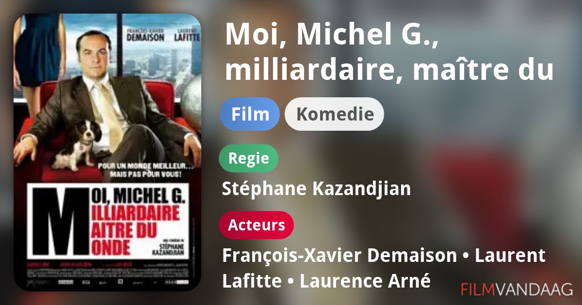 Moi, Michel G., milliardaire, maître du monde (film, 2011) FilmVandaag.nl Moi, Michel G., milliardaire, maître du monde (film, 2011) FilmVandaag.nl