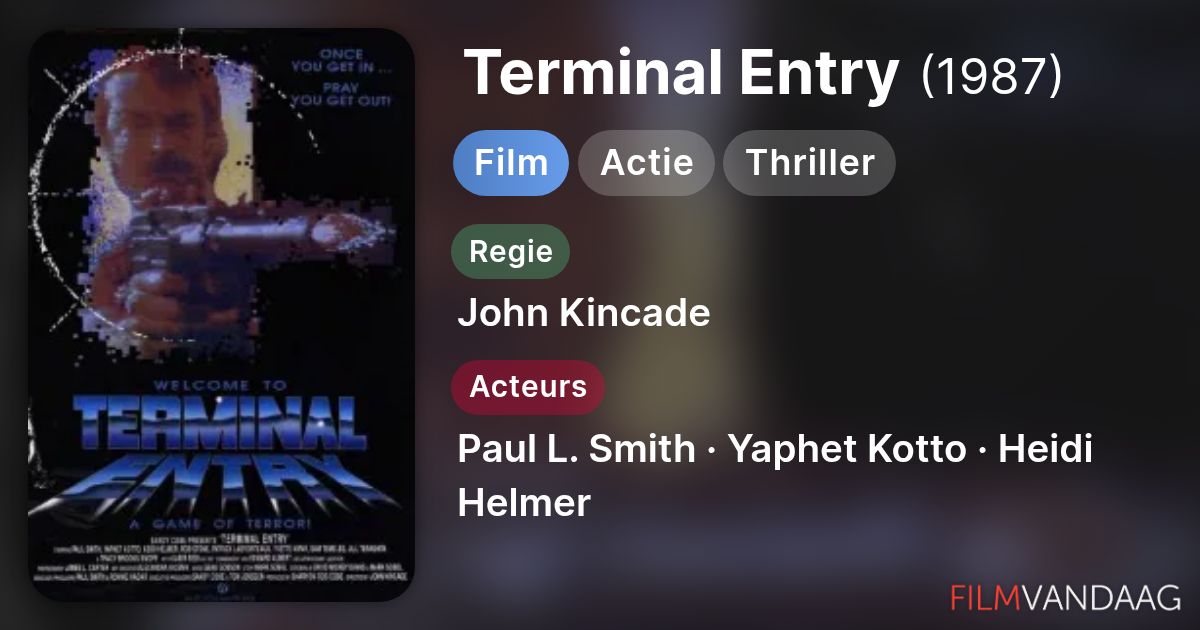 Terminal Entry (film, 1987) - FilmVandaag.nl