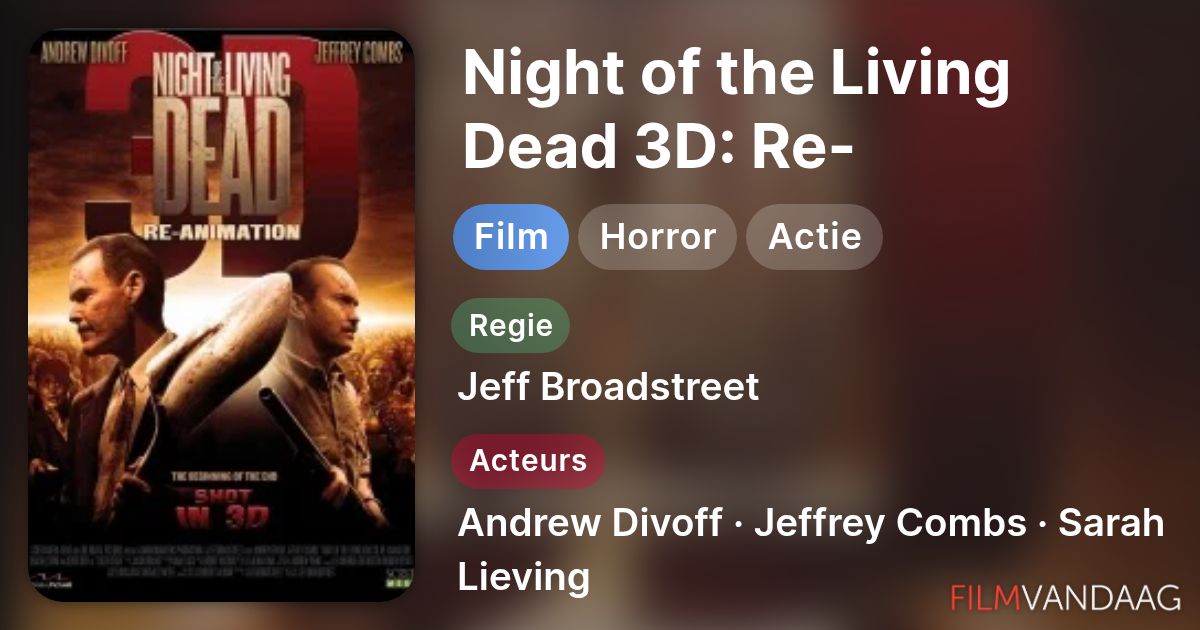 Night of the Living Dead 3D: Re-Animation (film, 2012) - FilmVandaag.nl