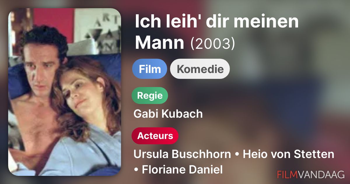 Ich leih' dir meinen Mann (film, 2003) FilmVandaag.nl