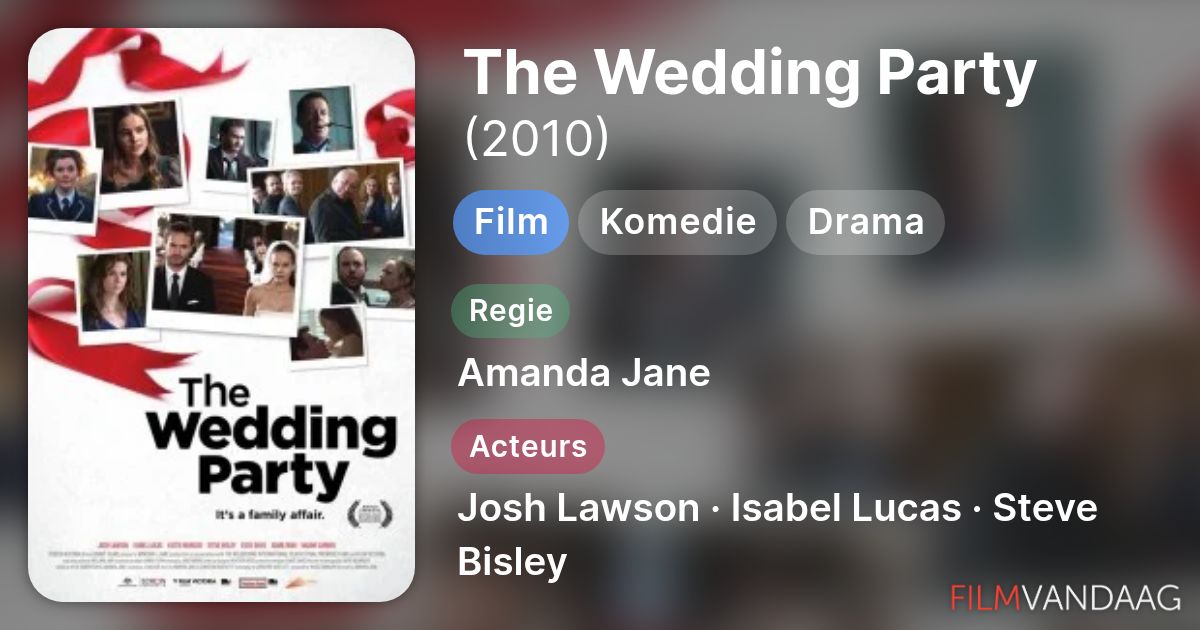 The Wedding Party (film, 2010) FilmVandaag.nl