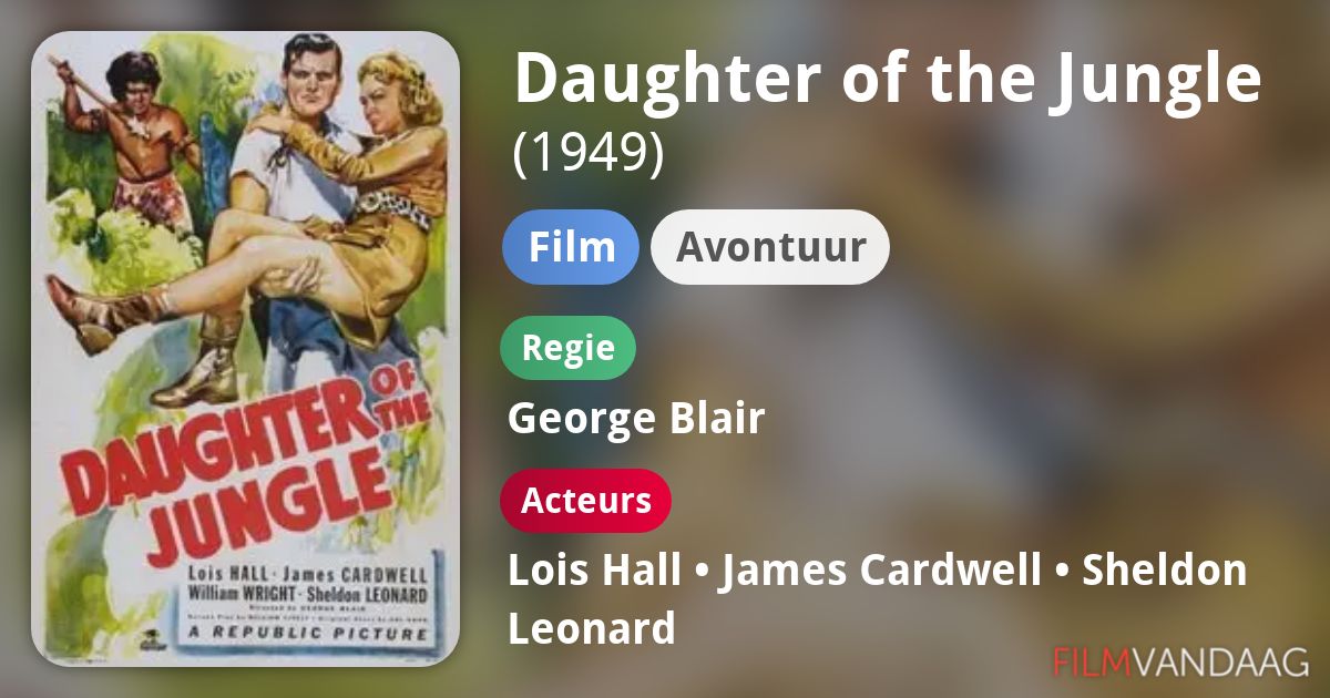 Alle acteurs in Daughter of the Jungle (film, 1949) FilmVandaag.nl