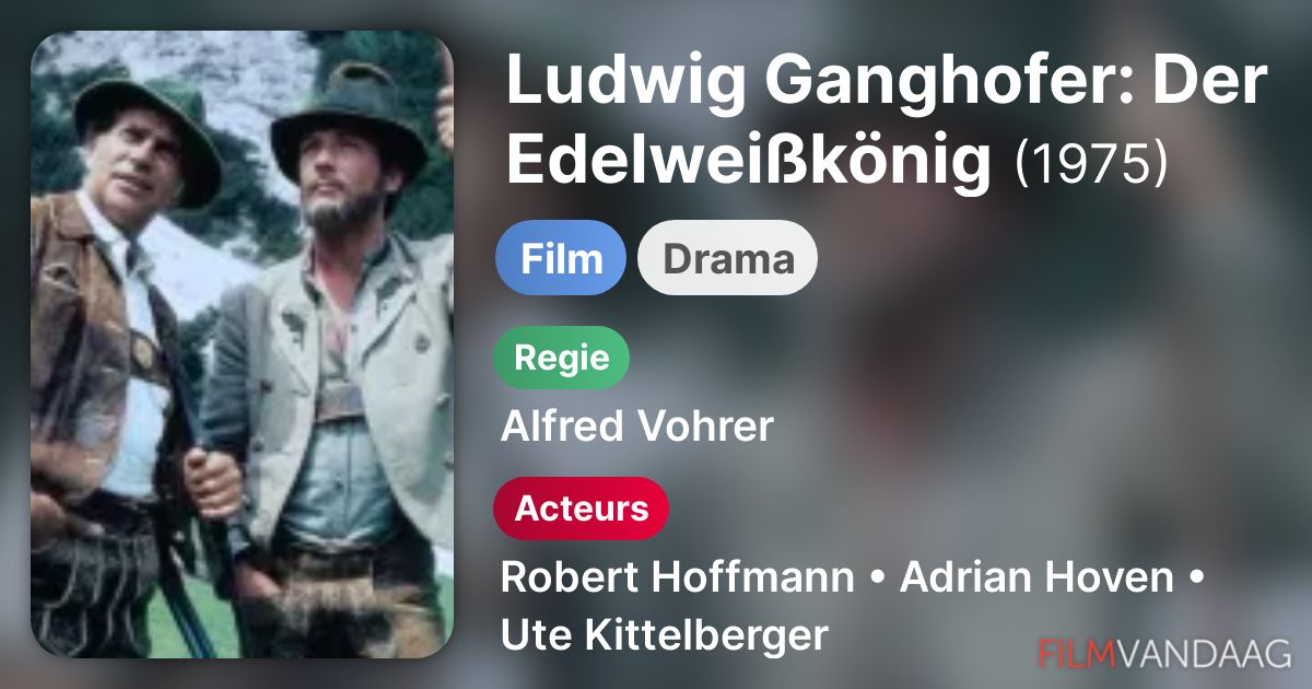 Ludwig Ganghofer Der Edelweißkönig (film, 1975) FilmVandaag.nl