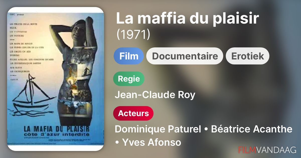 La maffia du plaisir (film, 1971) kopen op dvd of bluray FilmVandaag.nl