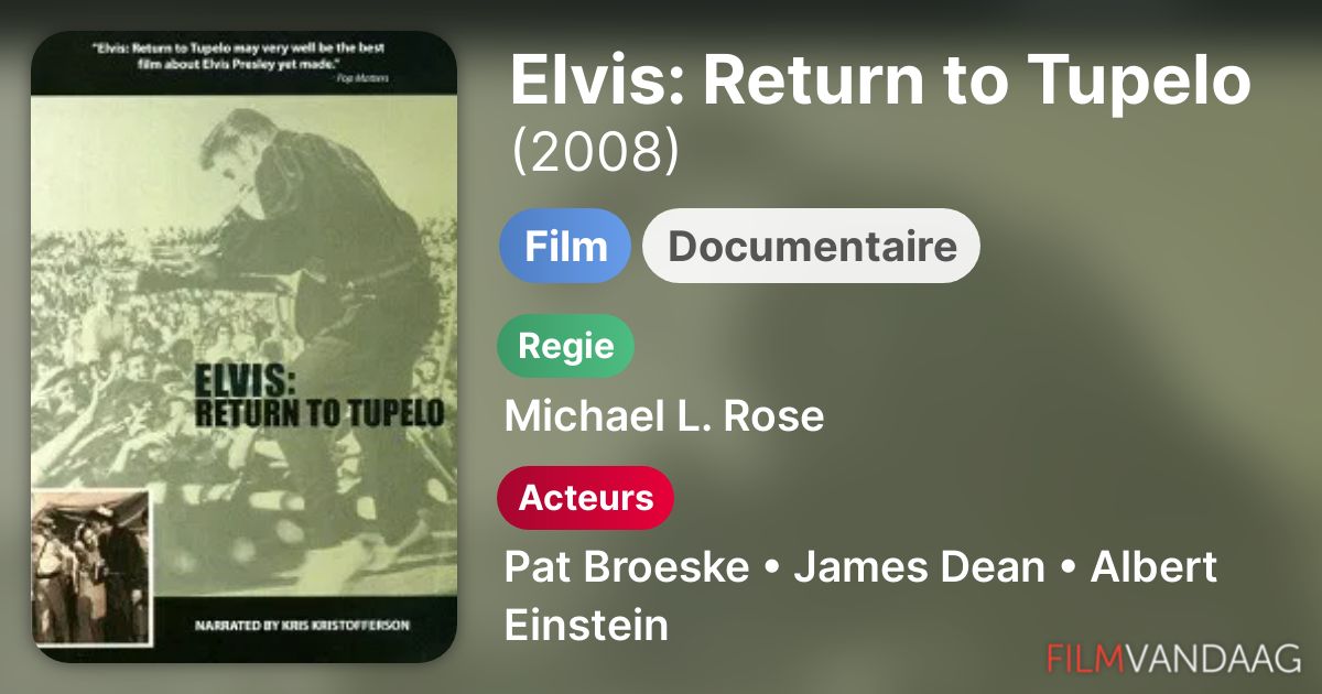 Elvis Return to Tupelo (film, 2008) FilmVandaag.nl