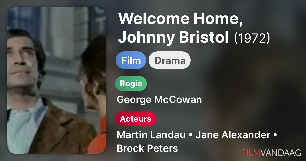 Home, Johnny Bristol (film, 1972) FilmVandaag.nl