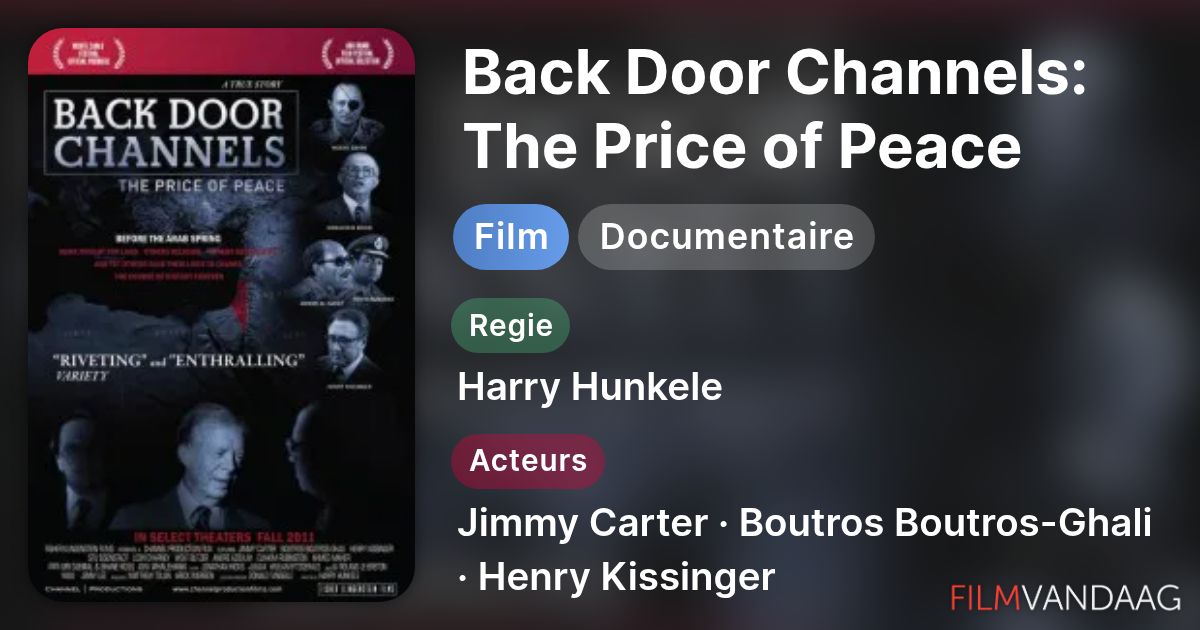 Back Door Channels The Price of Peace (film, 2009) FilmVandaag.nl