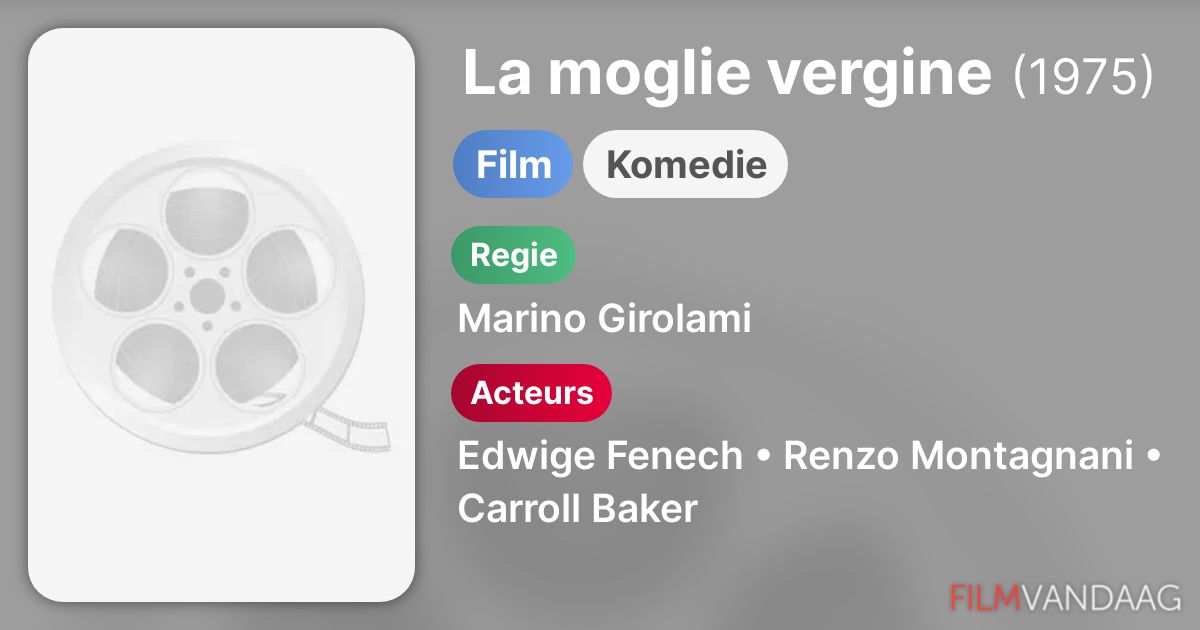 La moglie vergine (film, 1975) FilmVandaag.nl La moglie vergine (film, 1975) FilmVandaag.nl