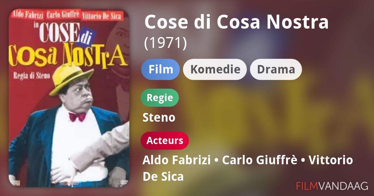 Cose di Cosa Nostra (film, 1971) FilmVandaag.nl